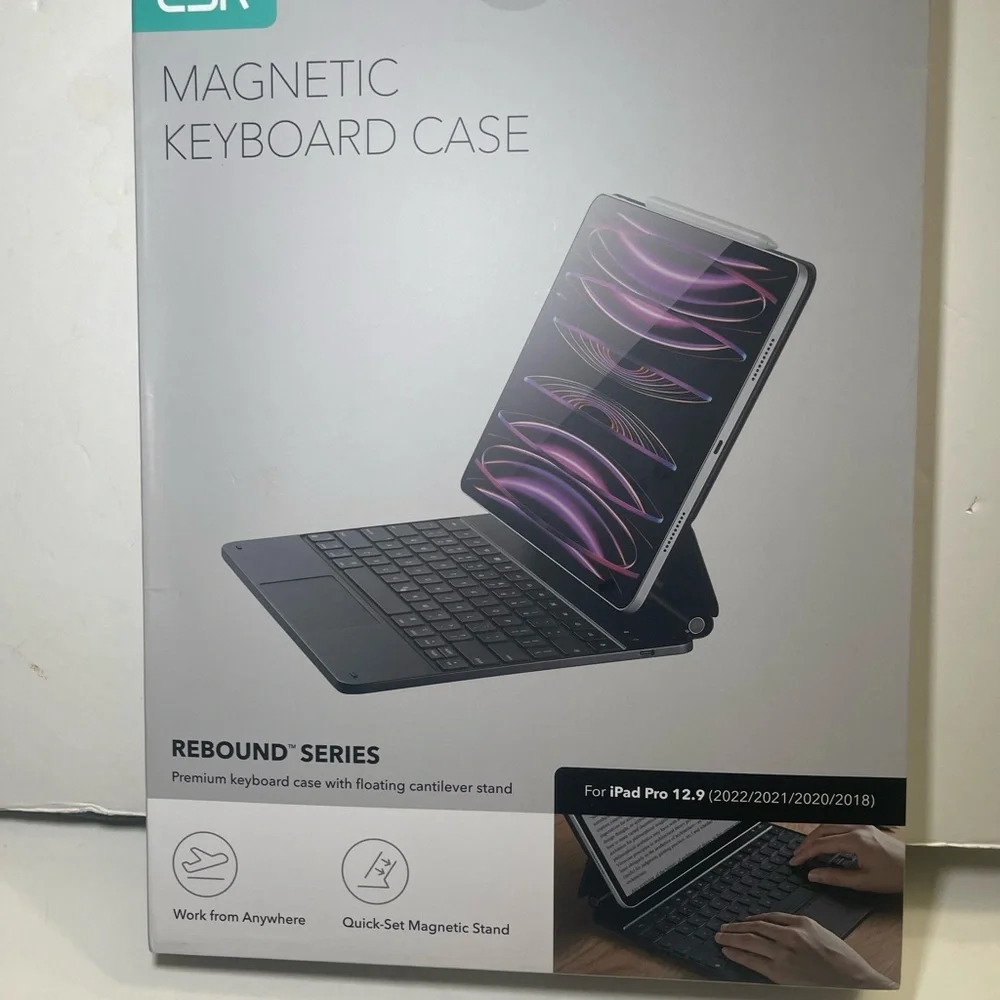 ESR Rebound Series Magnetic Keyboard Case For iPad Pro 12.9 Black